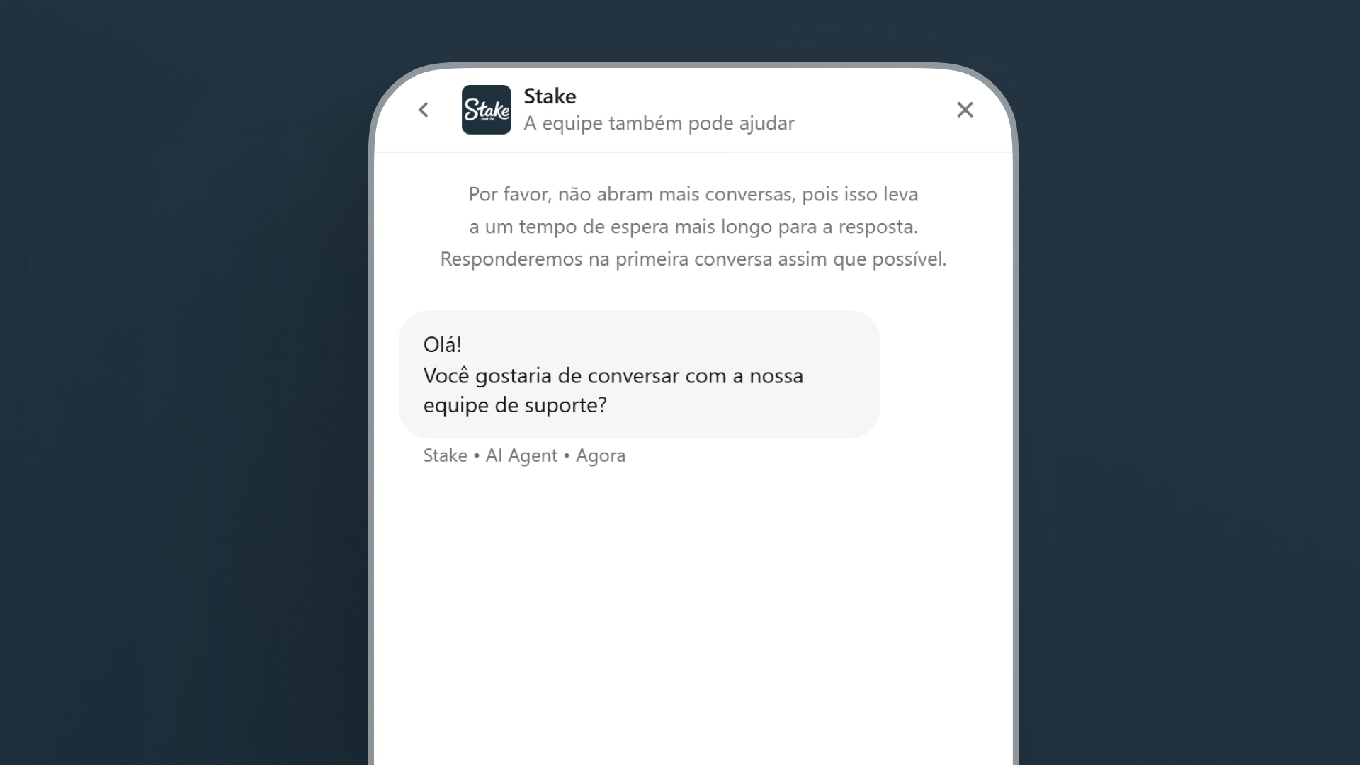 imagem ilustrativa chat stake