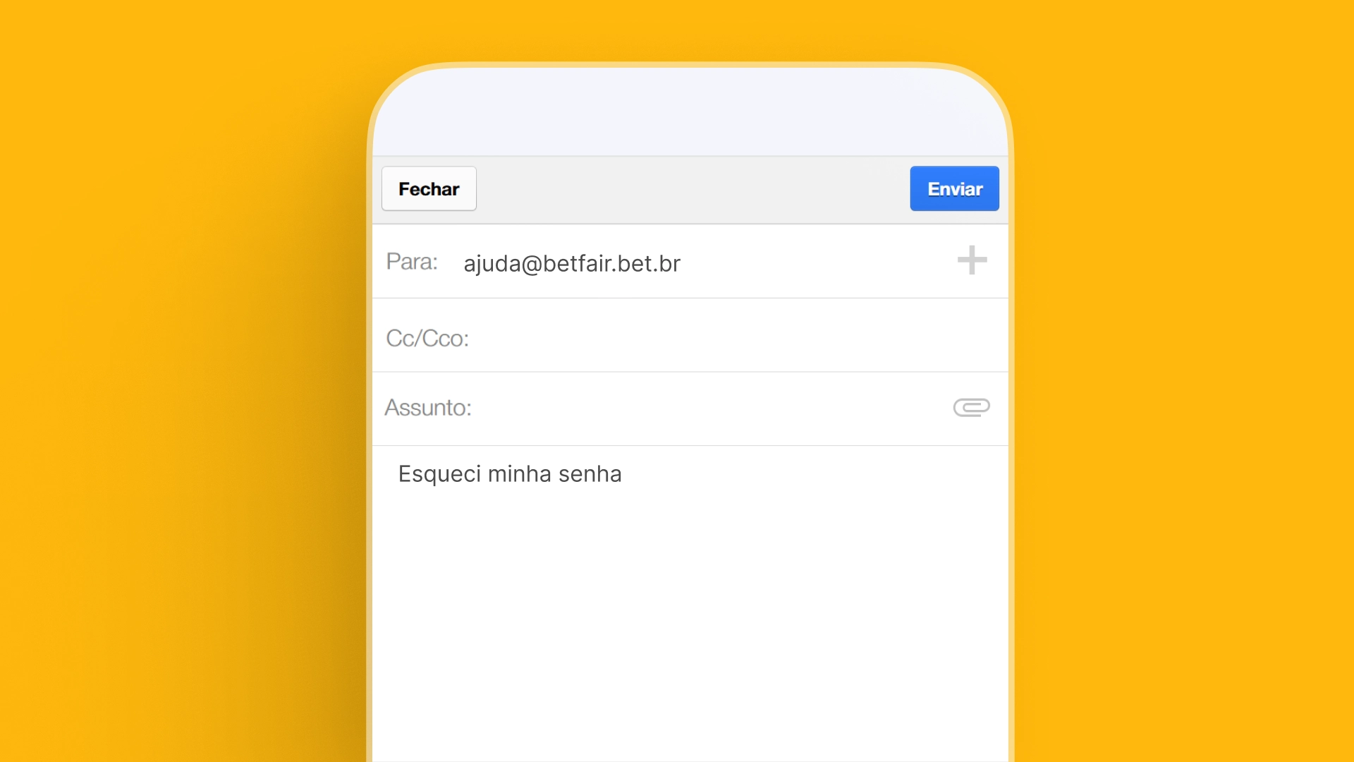 imagem ilustrativa e mail Betfair