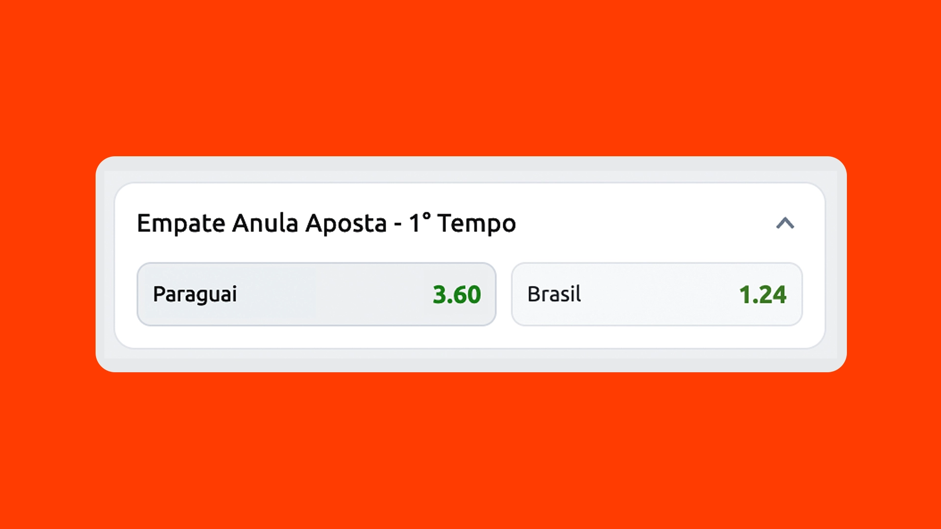 Imagem mostra odds de empate anula no primeiro tempo na Betano