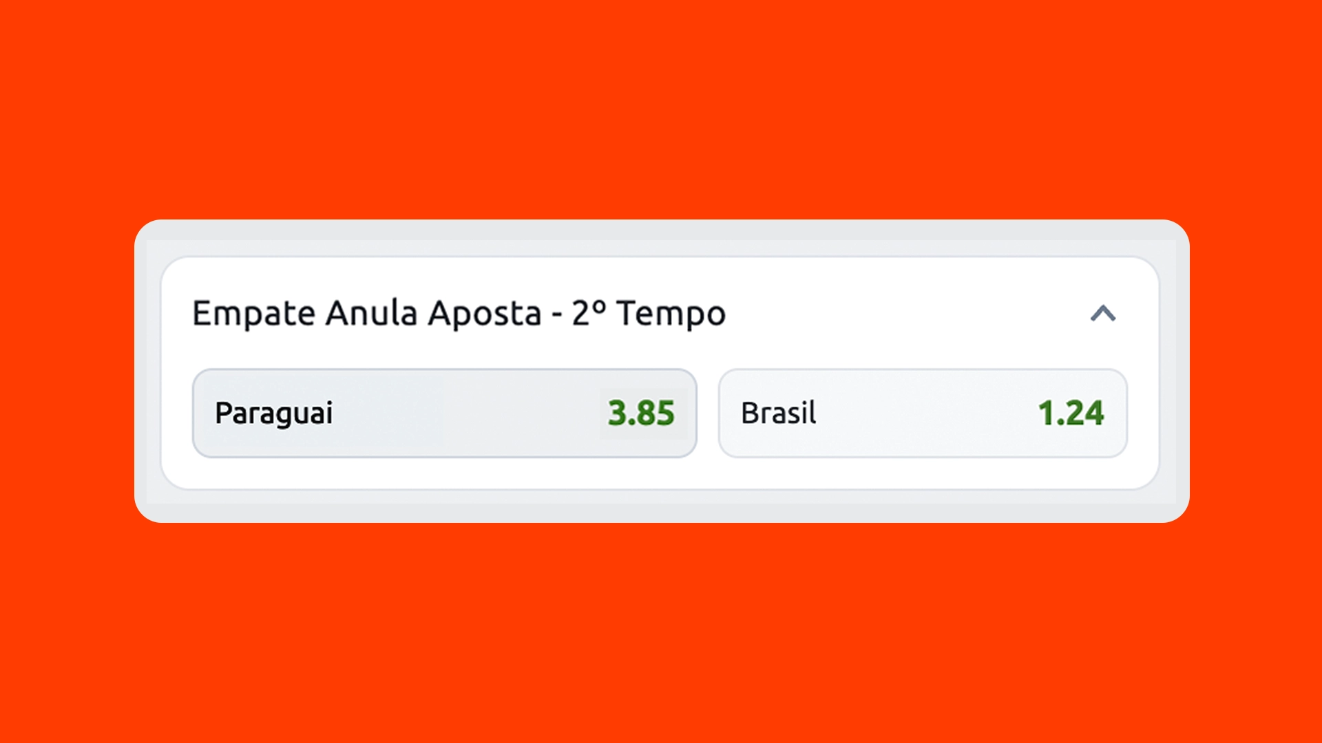 Imagem mostra odds de empate anula no segundo tempo na Betano