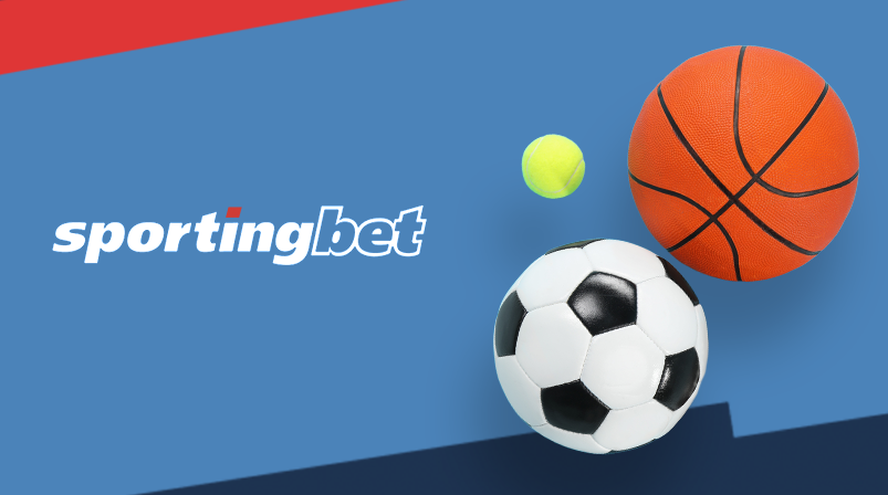 Imagem mostra bolas de basquete, futebol e beisebol ao lado da logomarca da Sportingbet