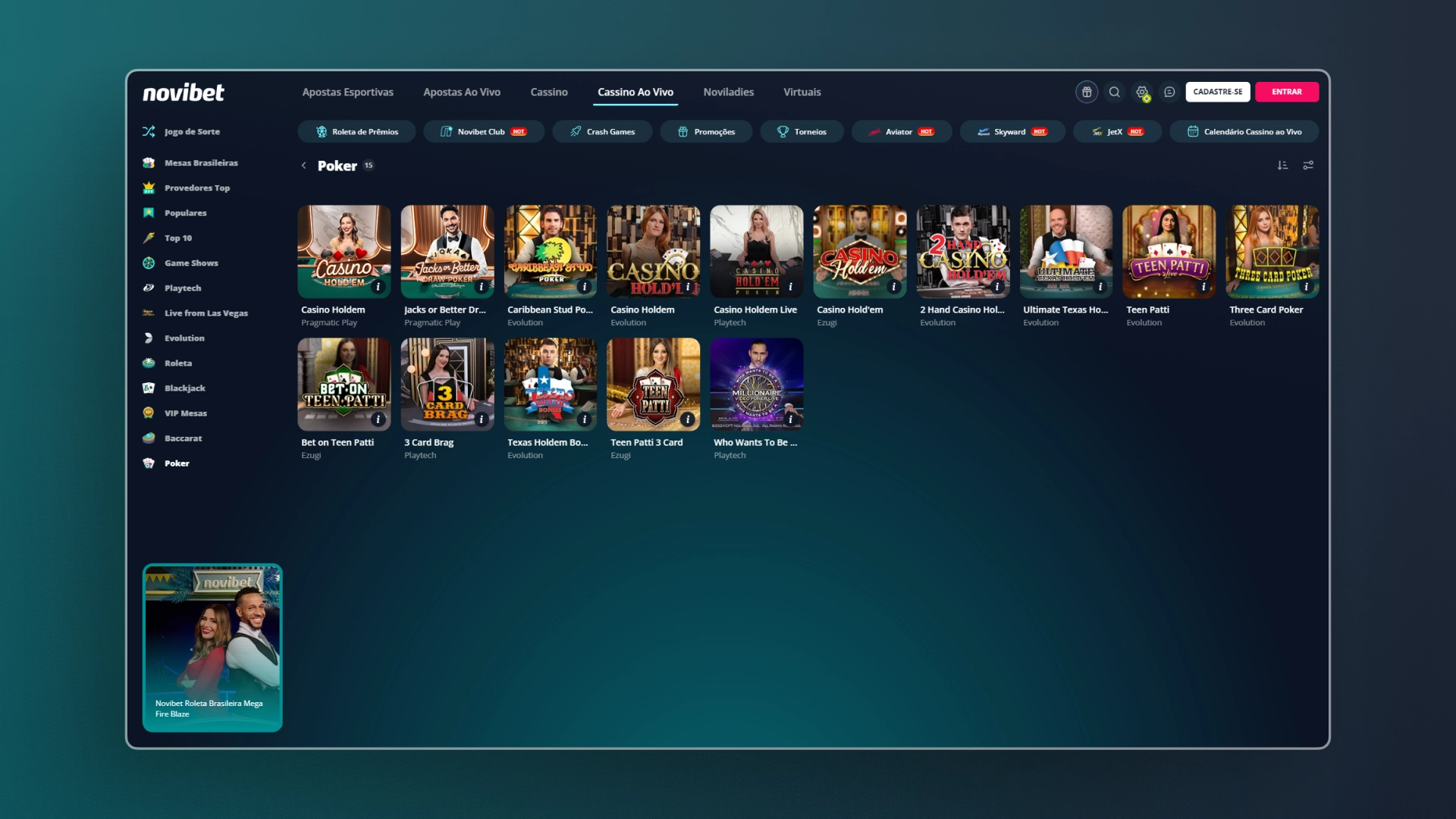 imagem ilustrativa poker novibet