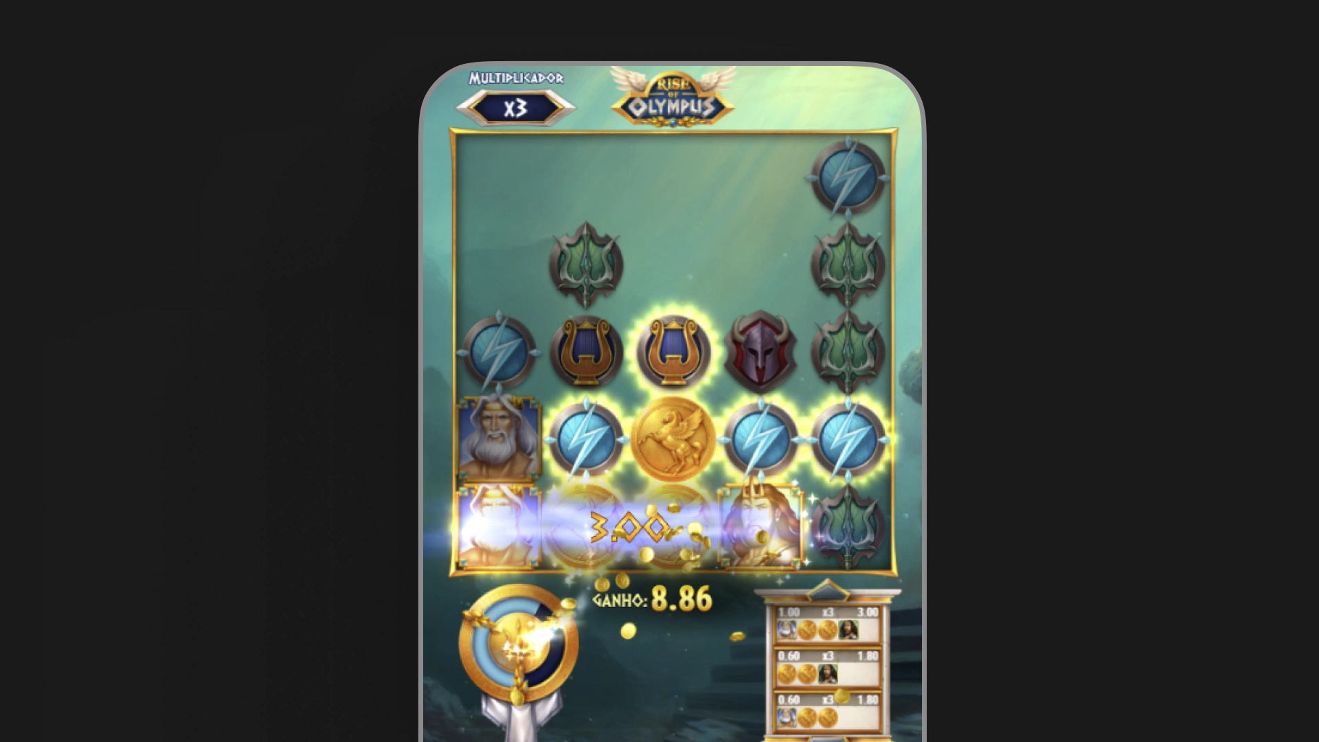 imagem mecânica do jogo rise of olympus