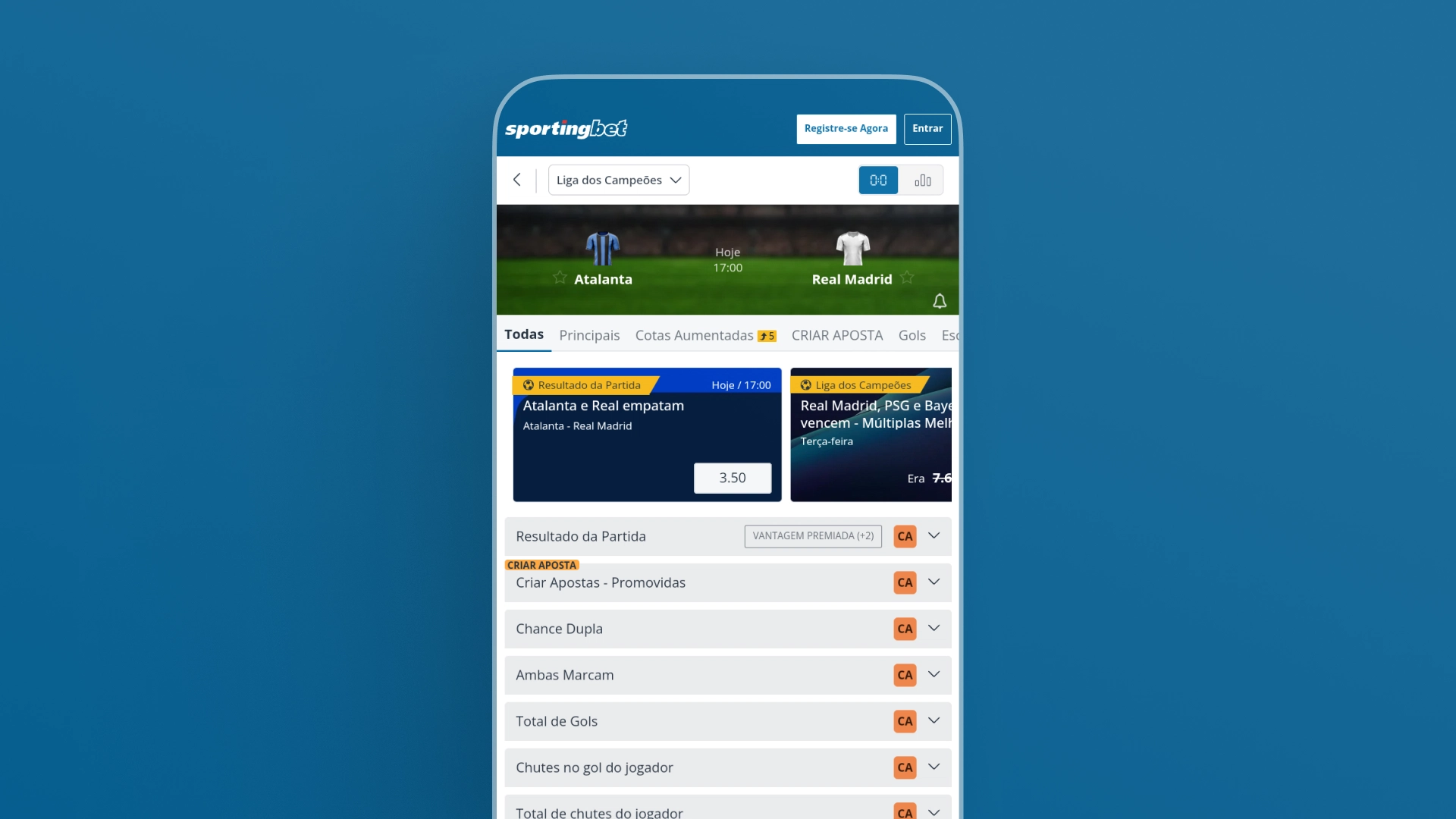 imagem mercados Sportingbet