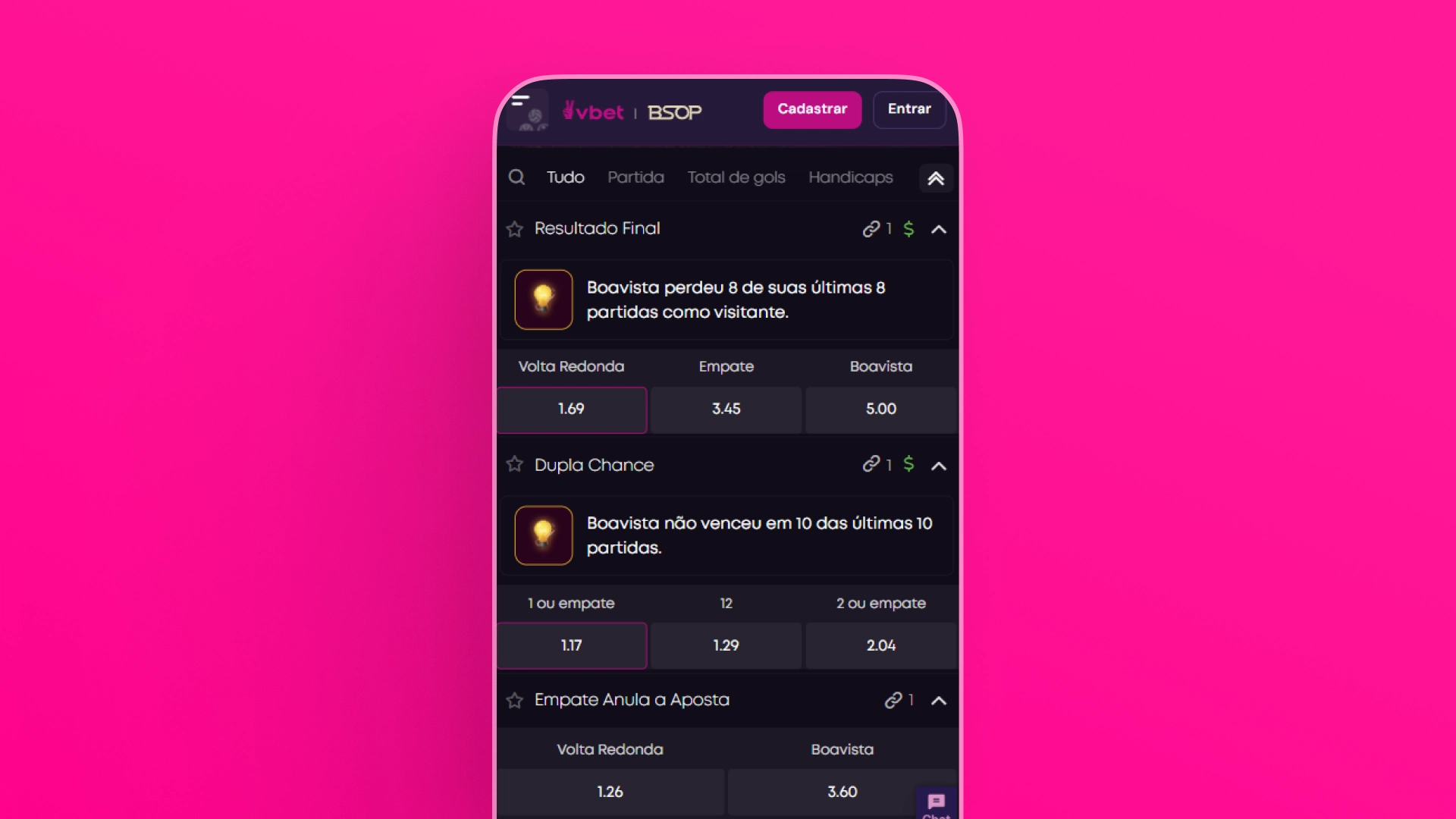 imagem mercados vbet