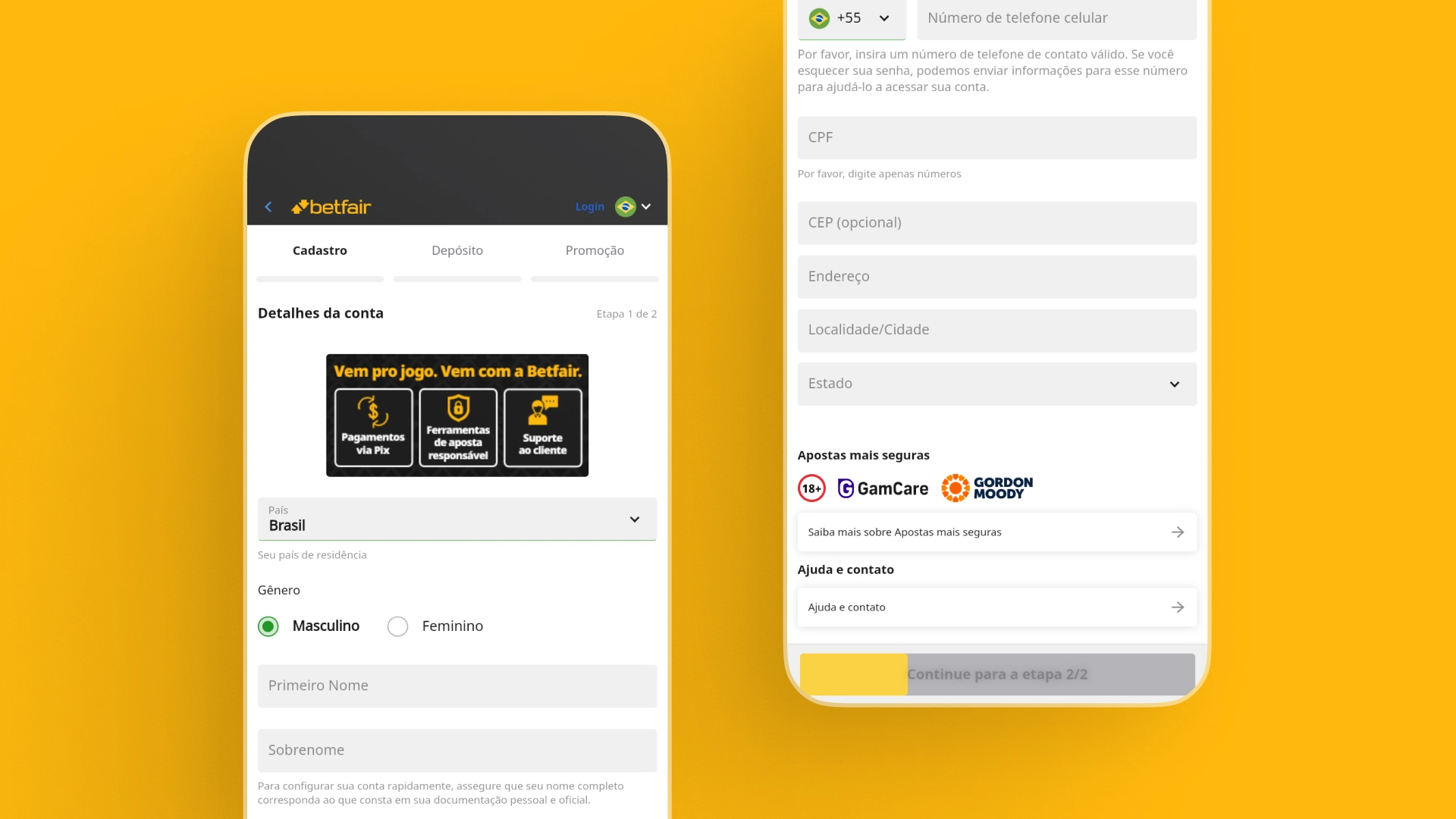 imagem mobile cadastro betfair
