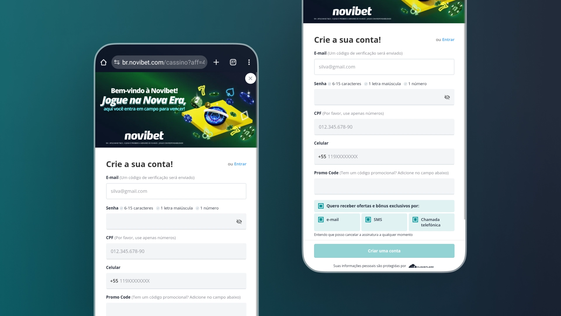 imagem mobile cadastro novibet