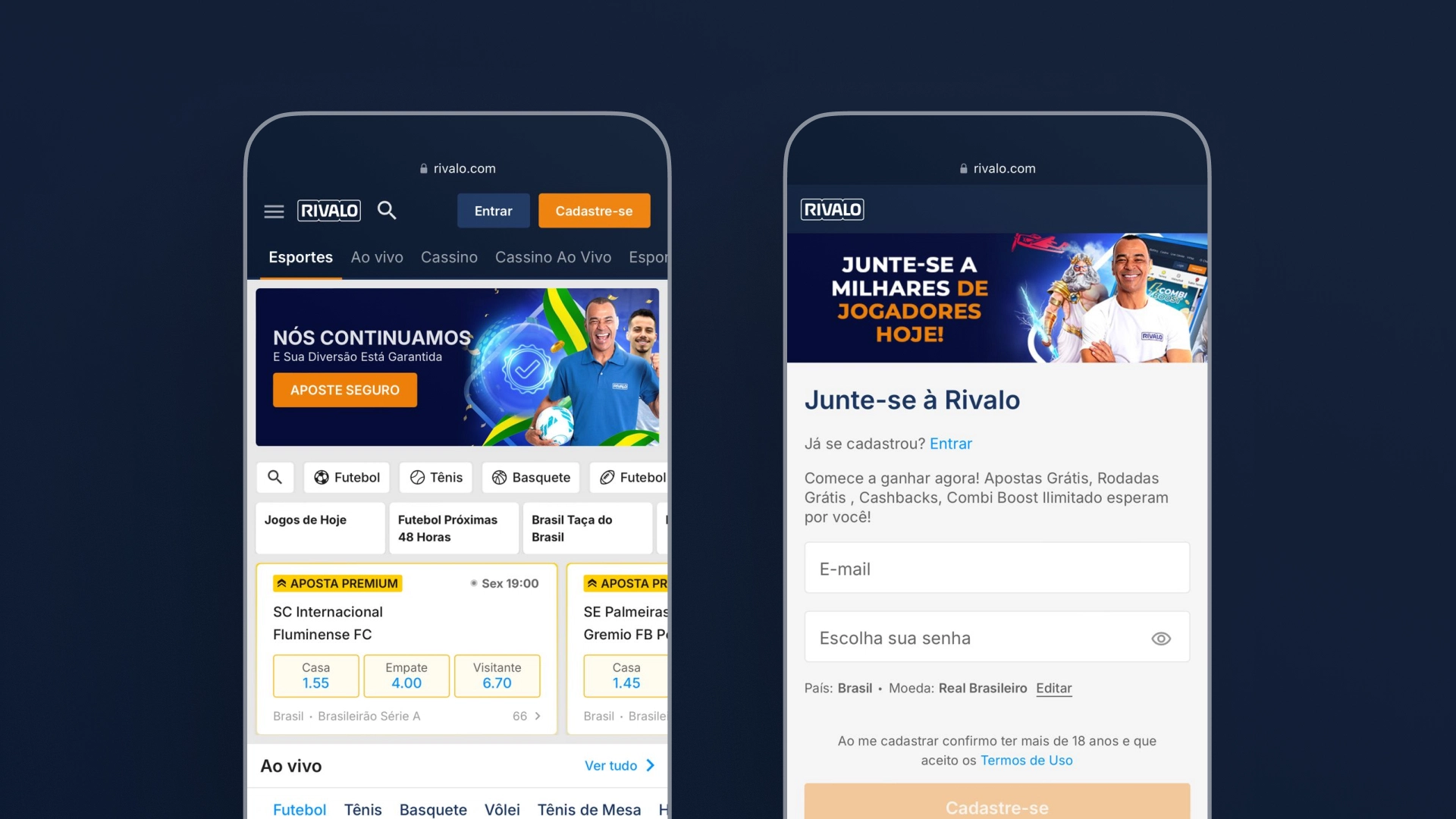 imagem mobile cadastro rivalo