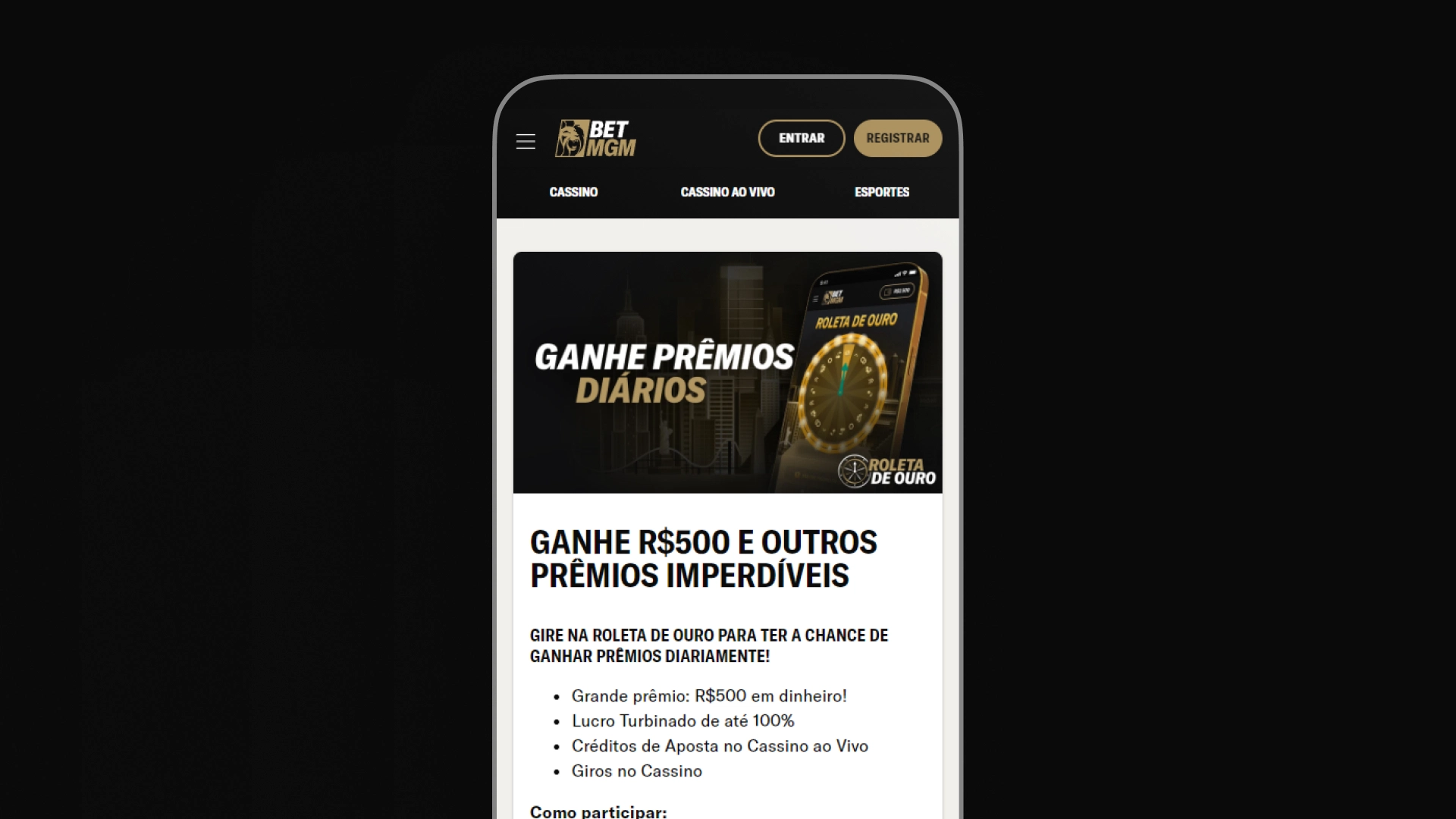 imagem promoção 1 BetMGM