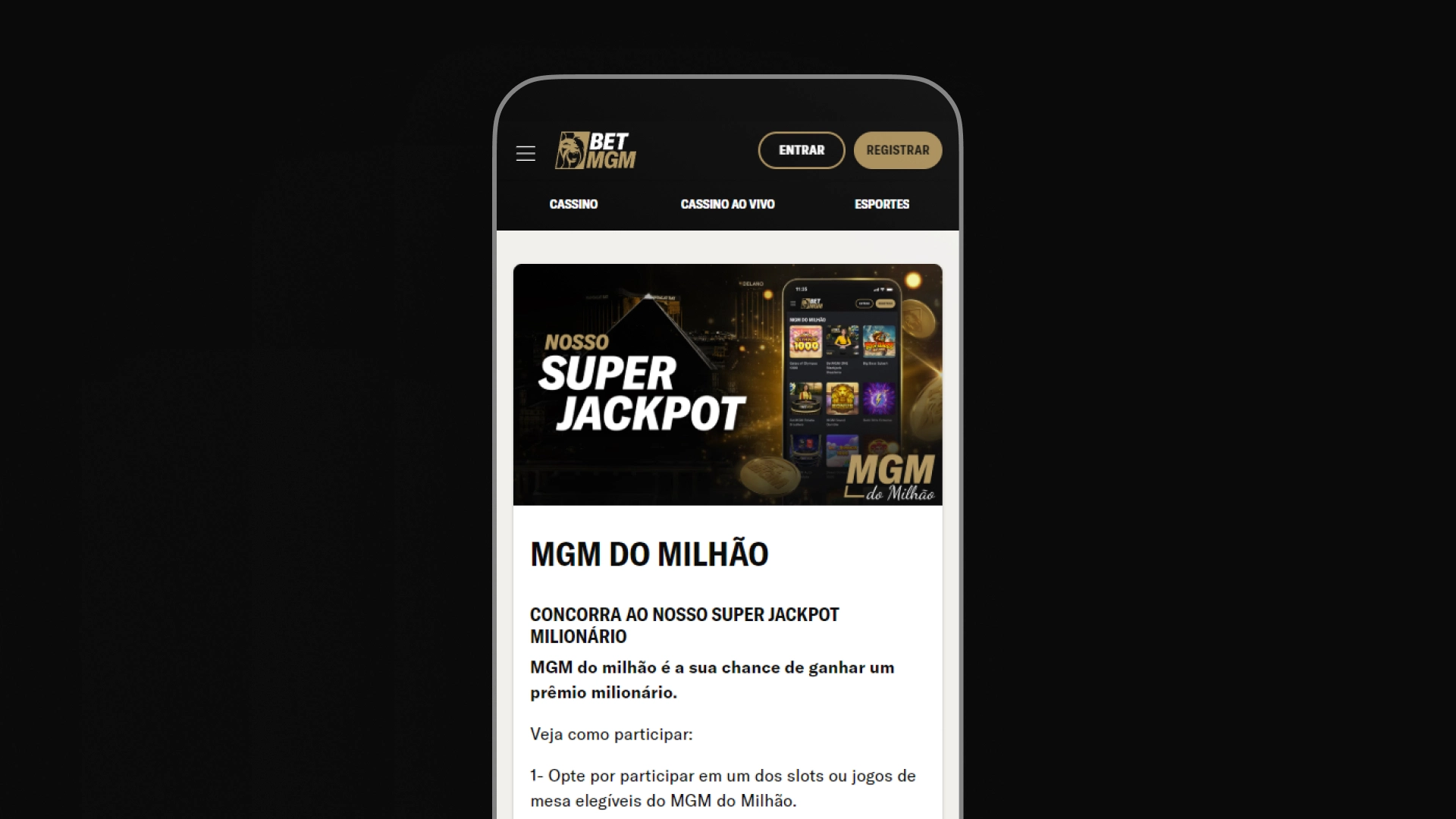 imagem promoção 2 BetMGM