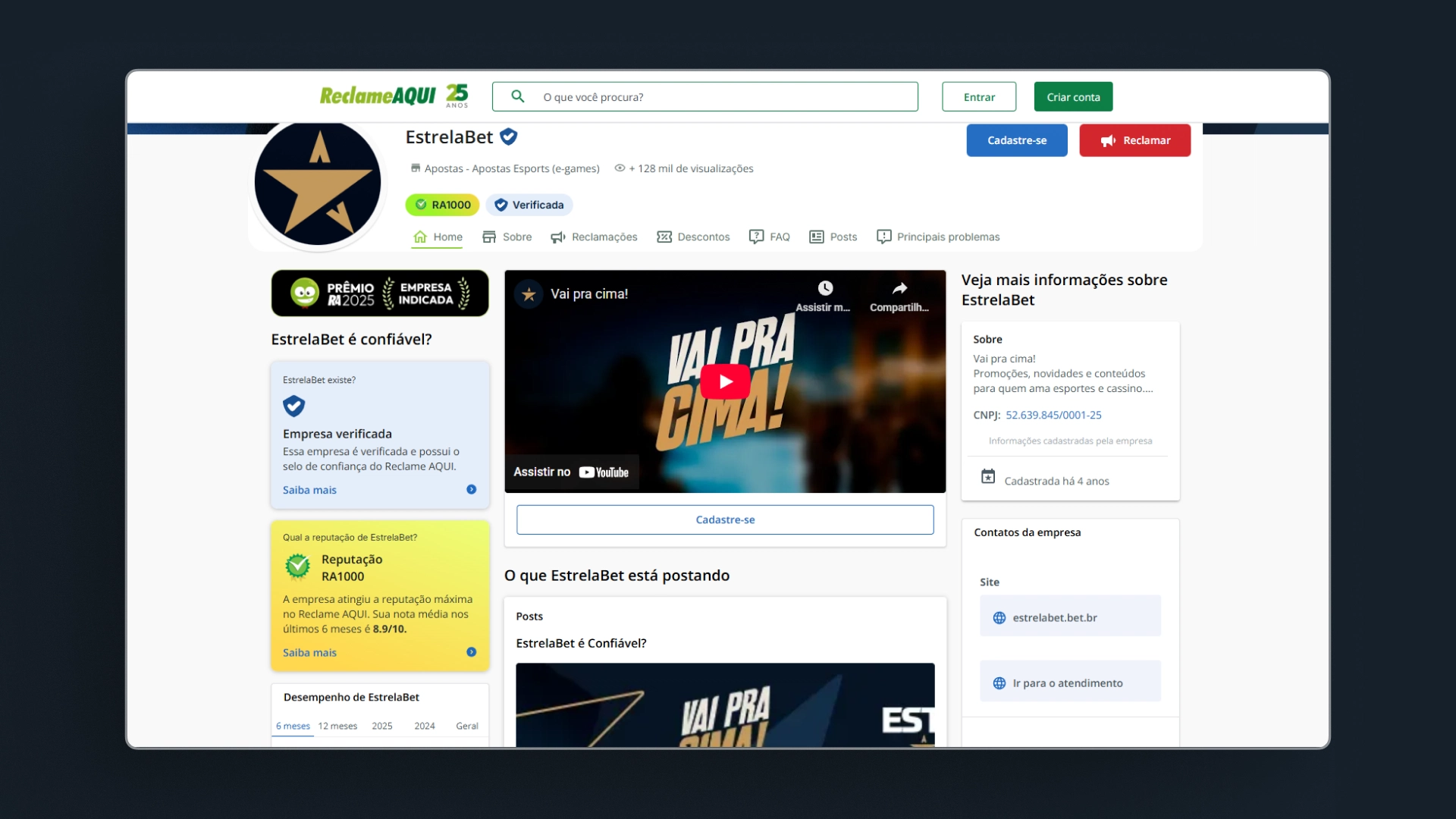 imagem reclame aqui estrelabet_