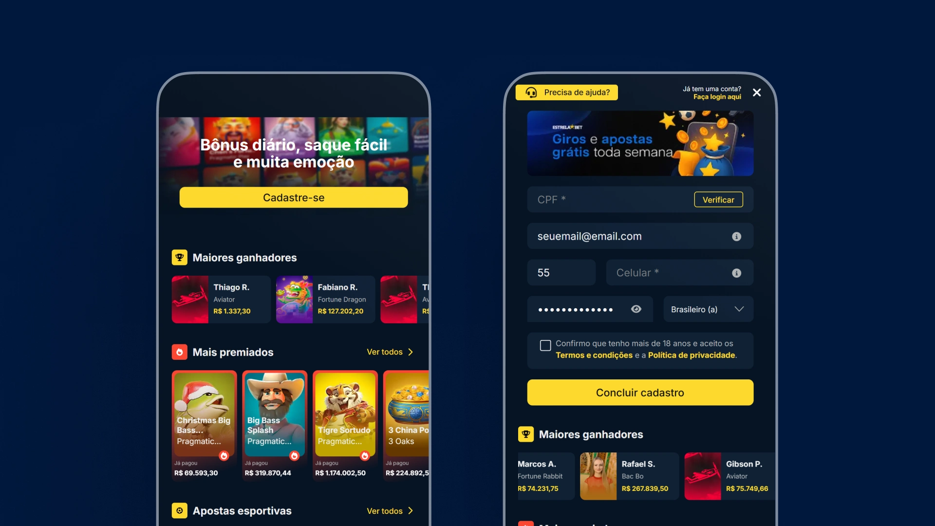 imagem registro estrelabet