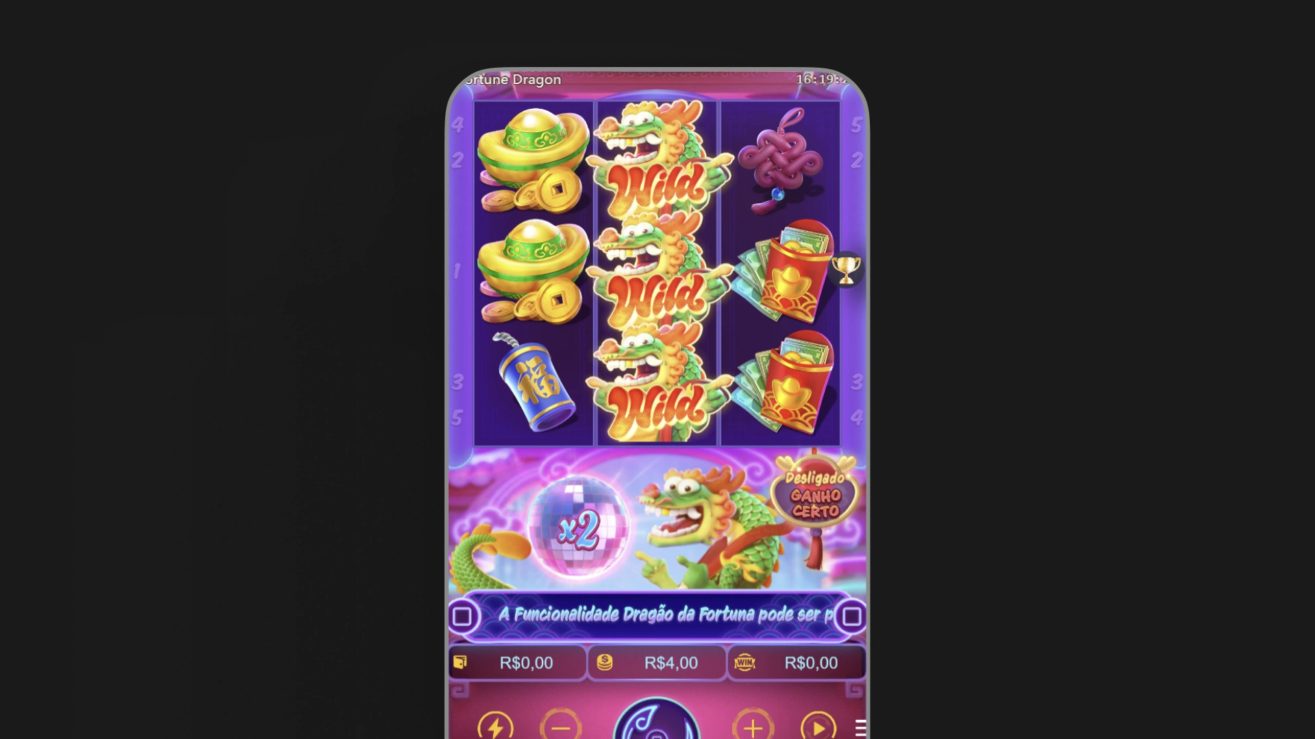imagem screenshot fortune dragon
