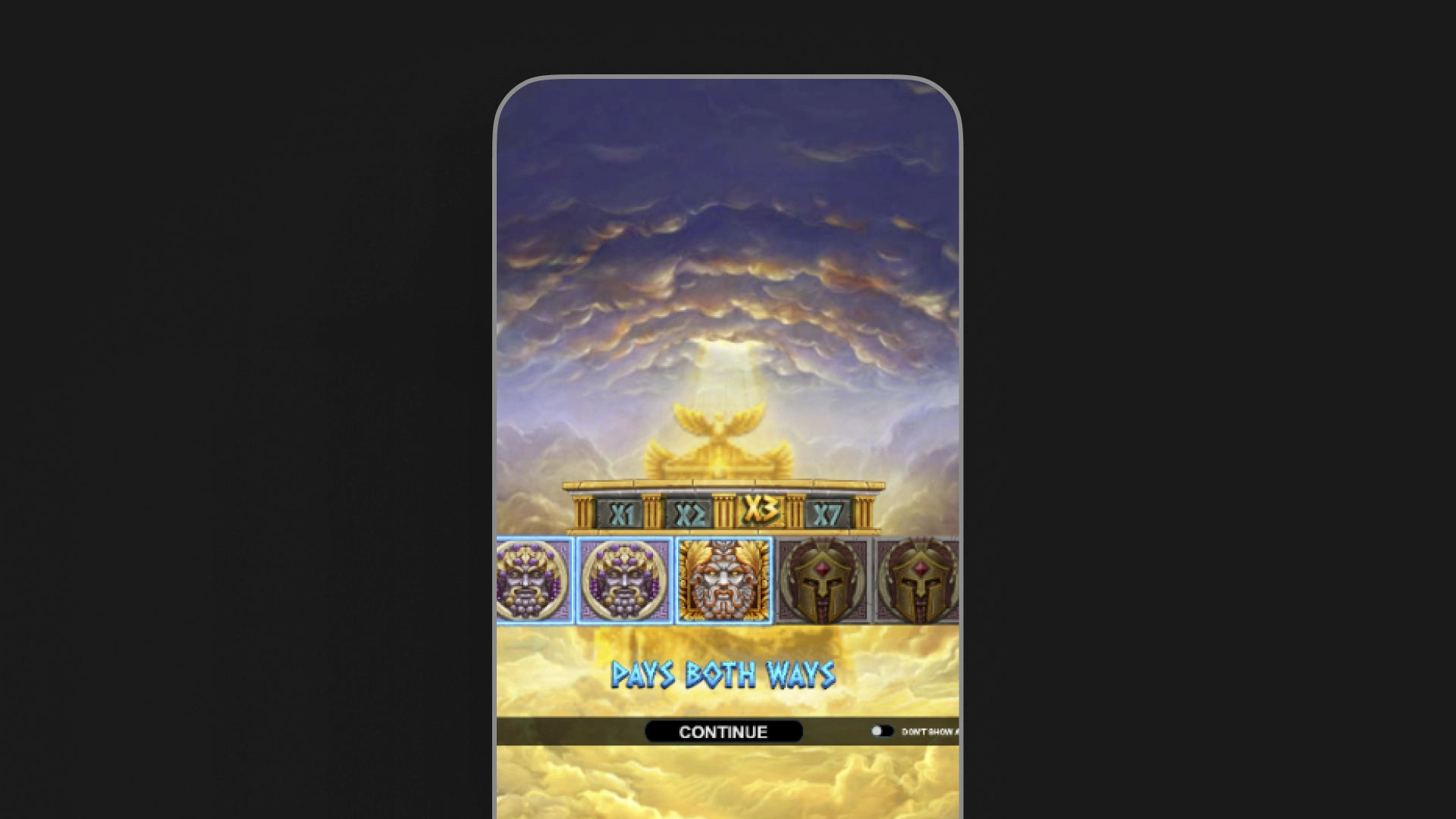 imagem screenshot inicial ancient fortunes zeus