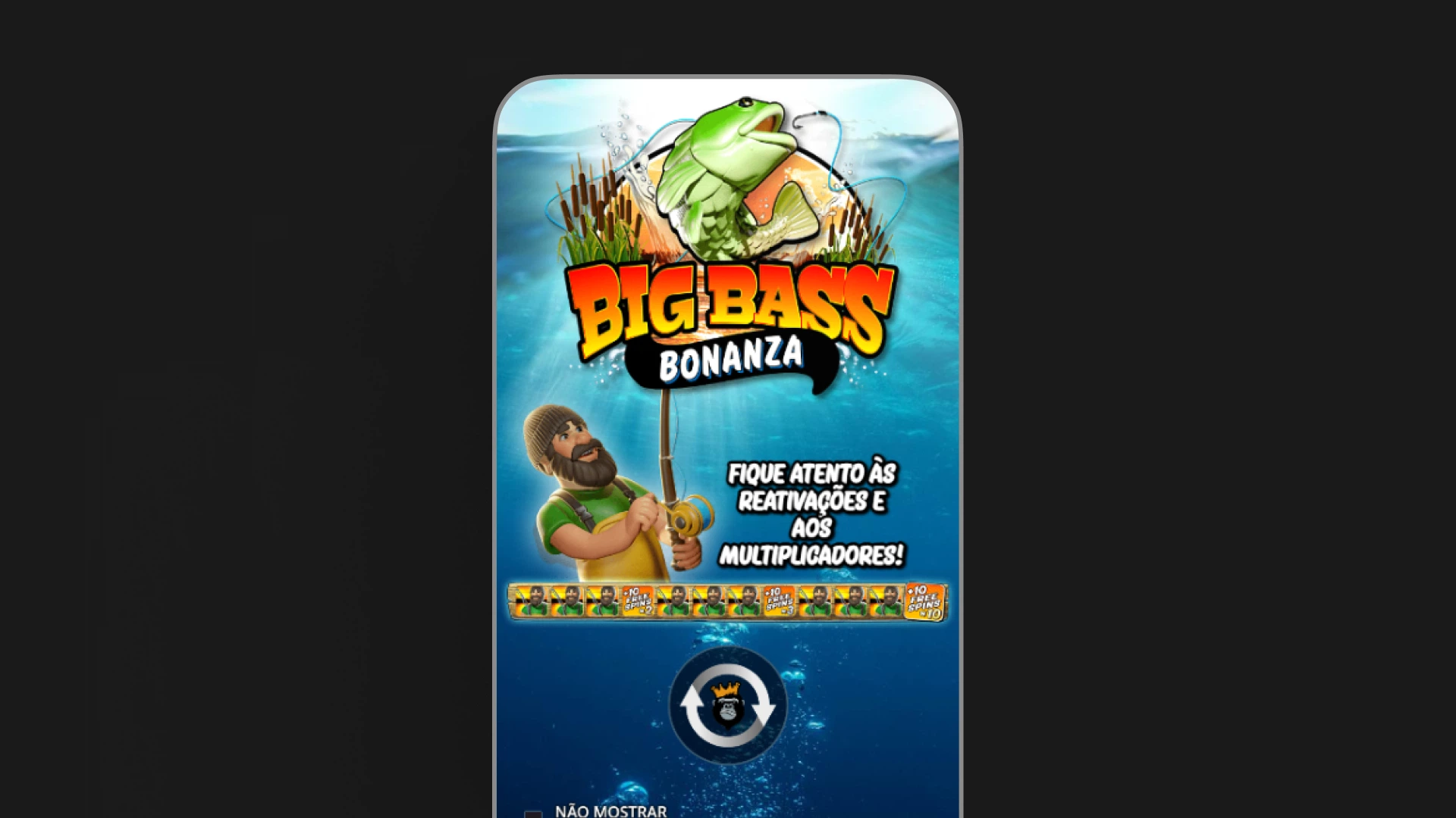 imagem screenshot inicial big bass bonanza