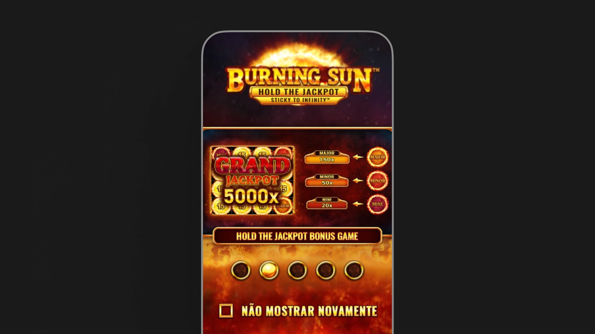 imagem screenshot inicial burning sun