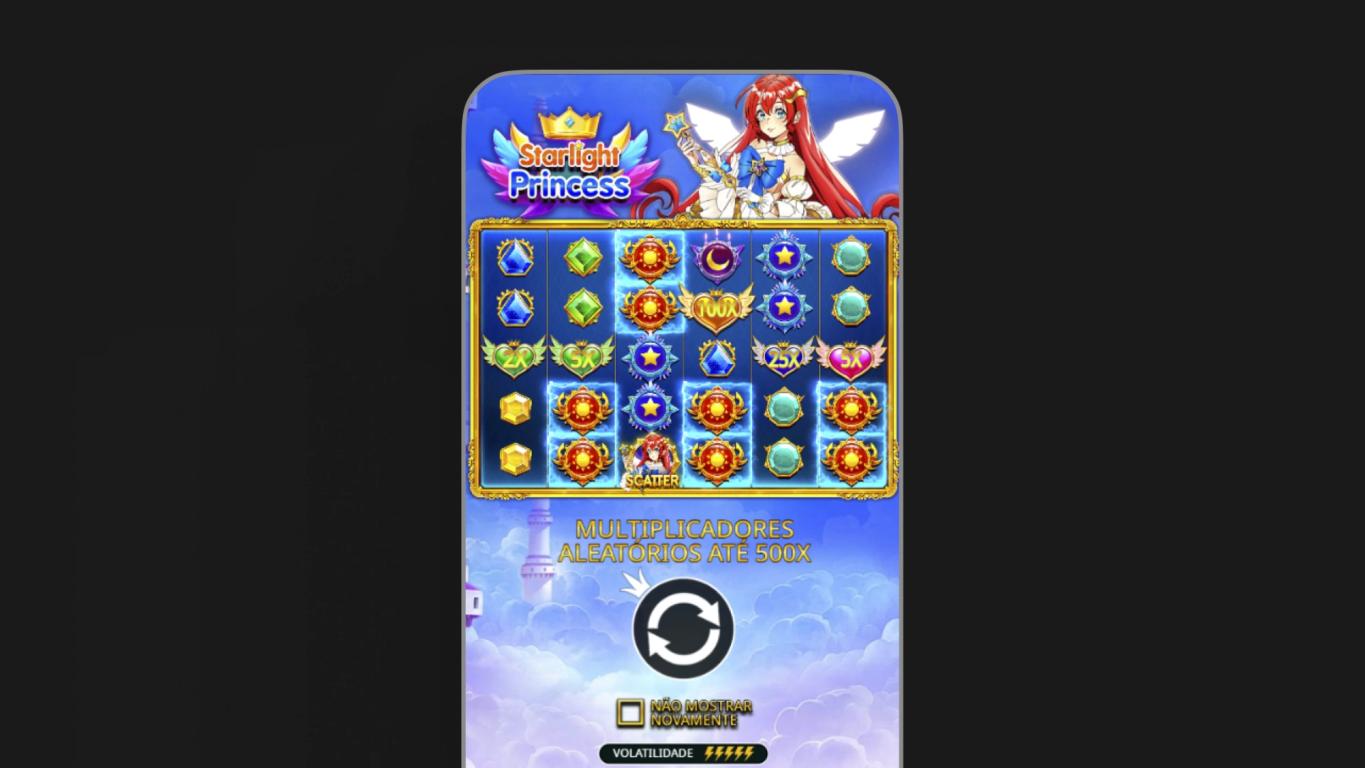 imagem screenshot inicial starlight princess_