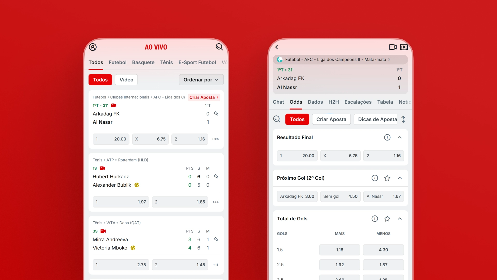 imagem seção de odds superbet