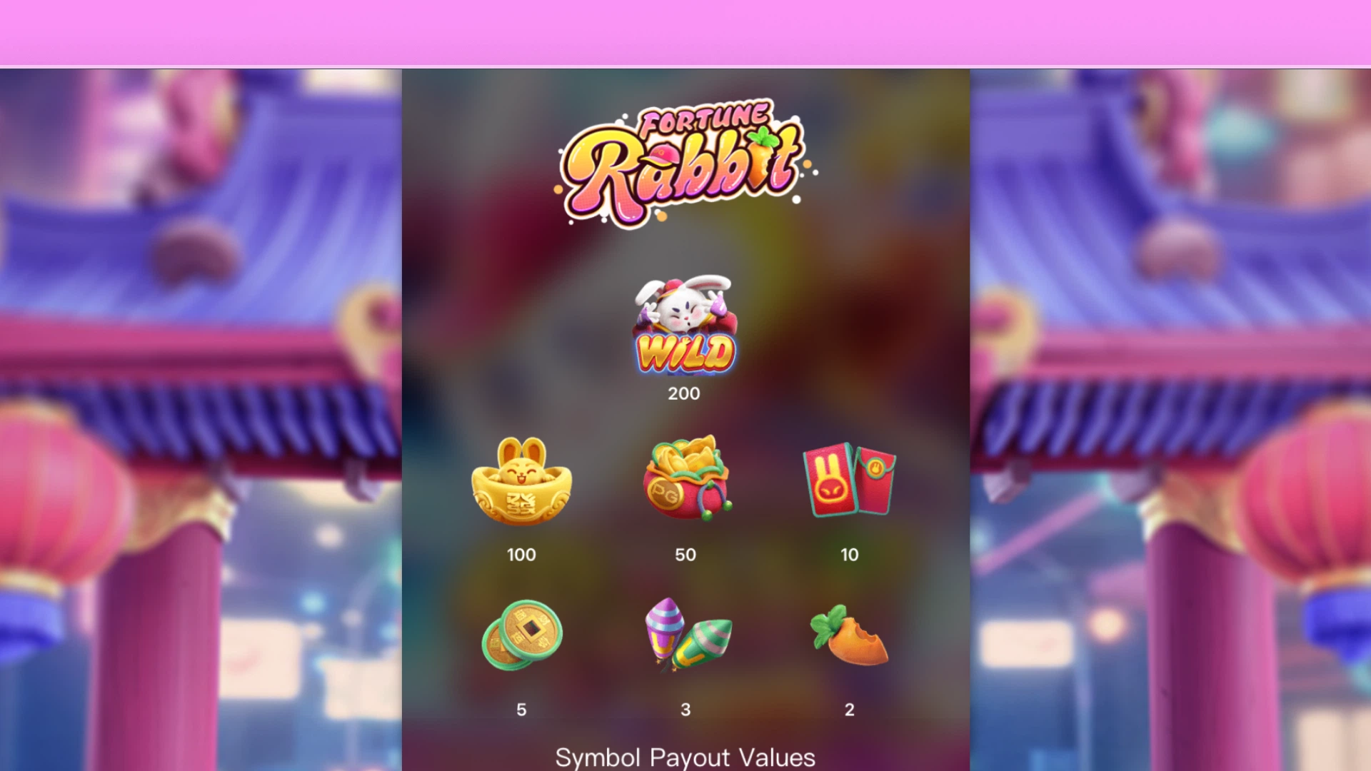 imagem simbolos fortune Rabbit
