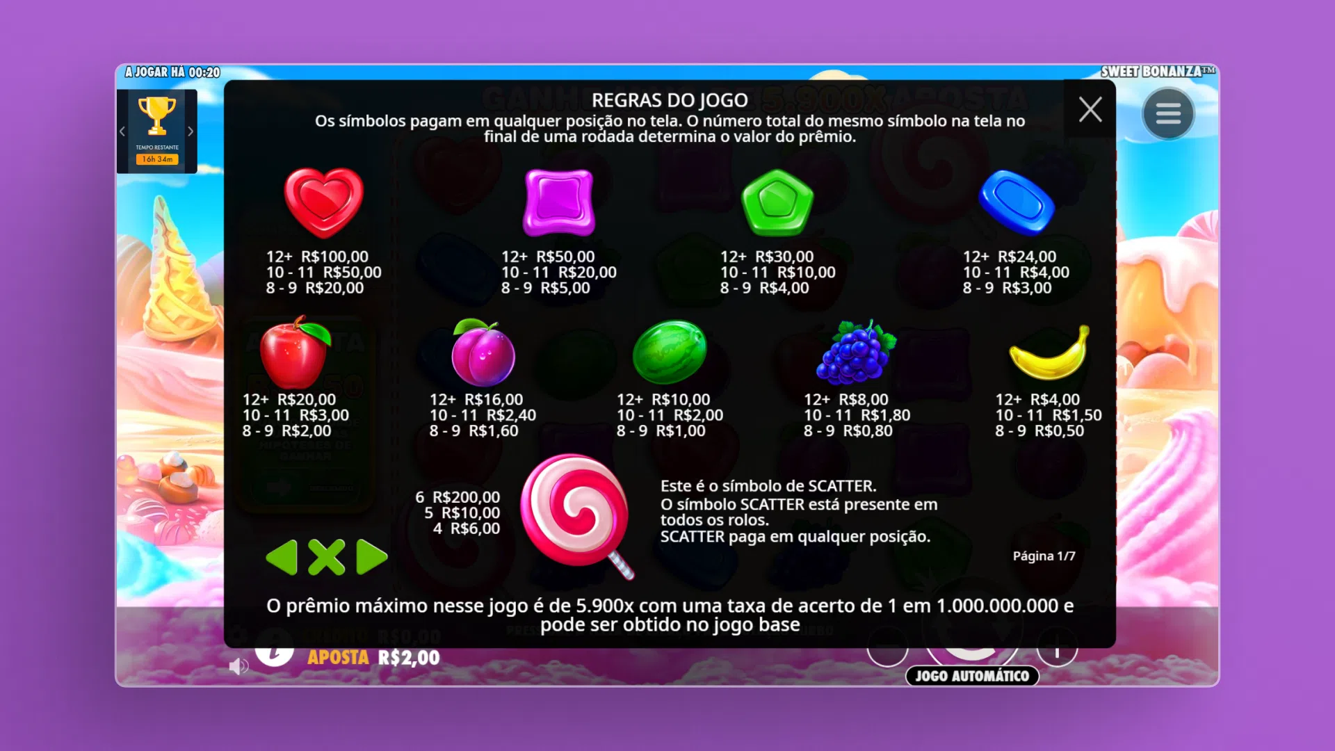 imagem simbolos sweet bonanza