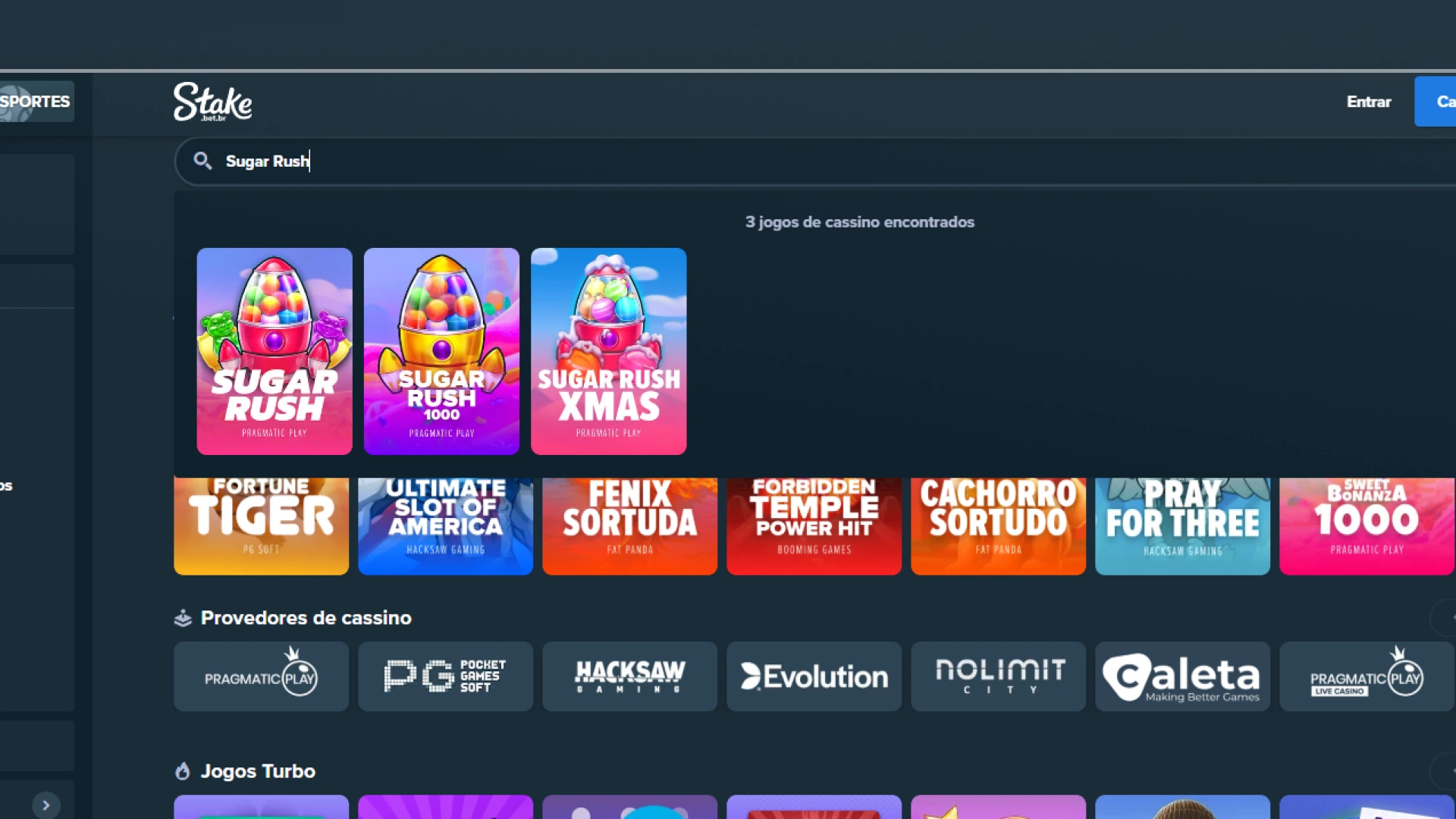 imagem sugar rush stake