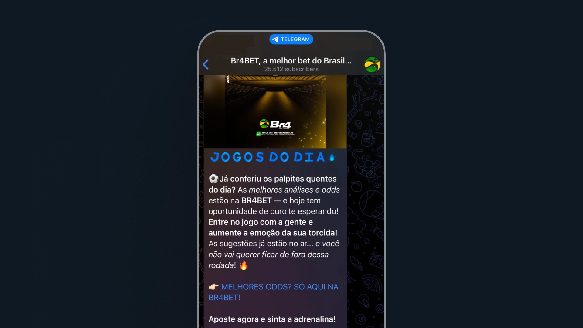 imagem telegram br4bet