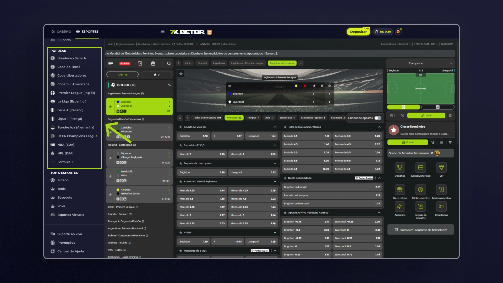 screenshot competicoes bet7k
