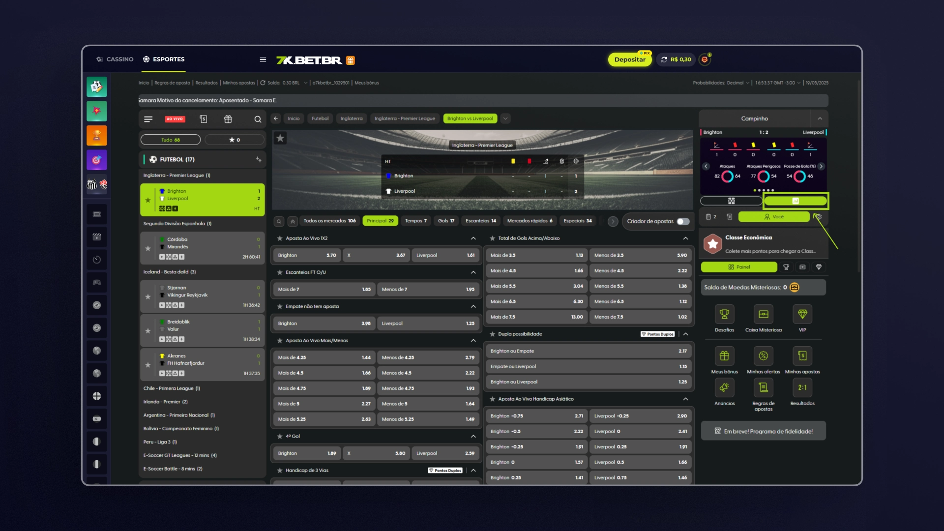 screenshot estatisticas bet7k