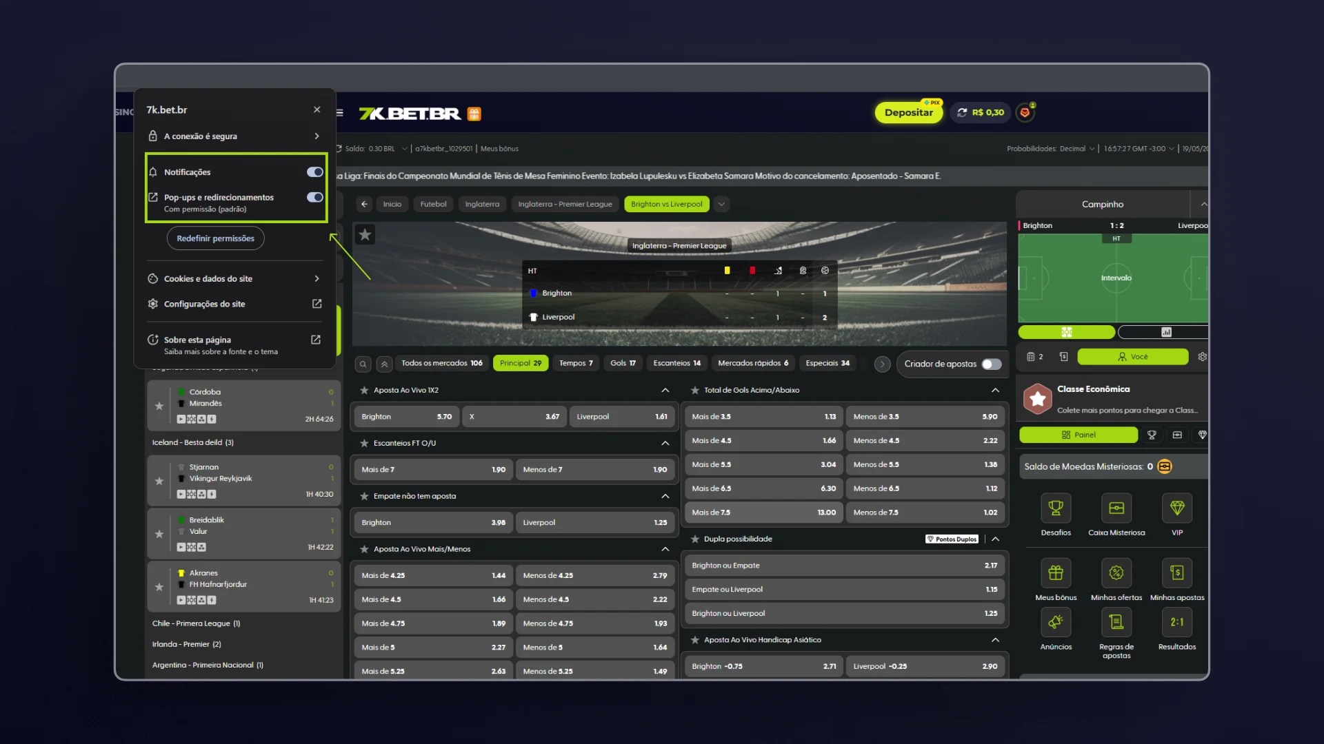 screenshot notificacoes bet7k
