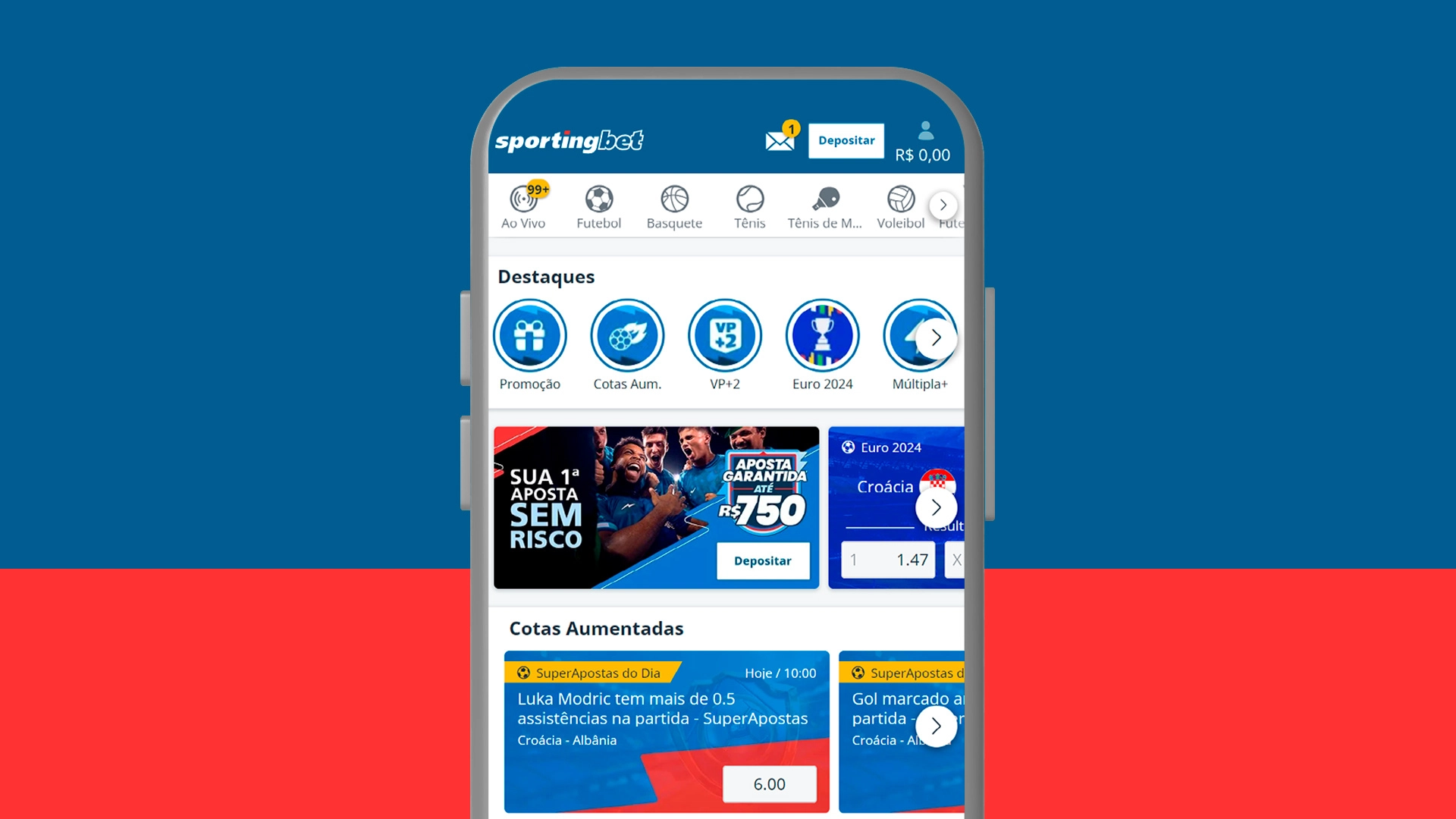 screenshot passo 1 download app sportingbet