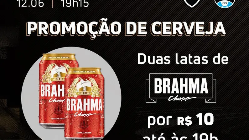 Botafogo x Grêmio tem promoção de cerveja: 2 por R$ 10 até 19h