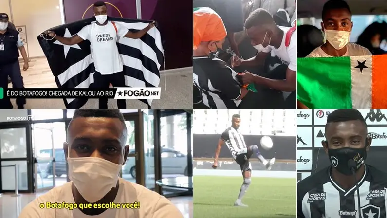 Vídeos da chegada de Salomon Kalou ao Botafogo
