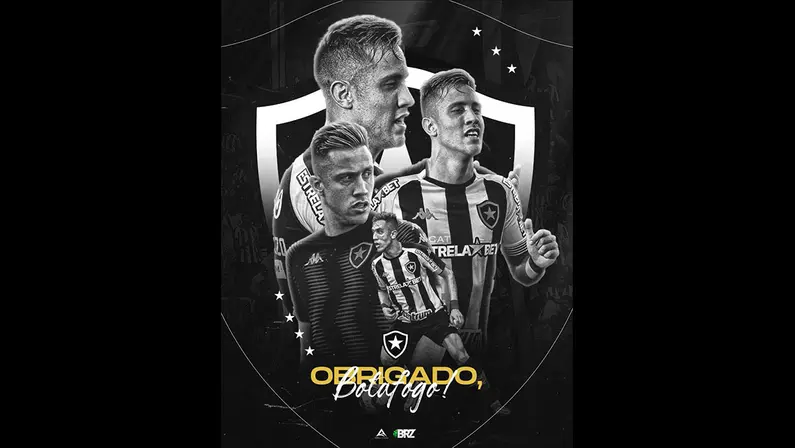 Matheus Frizzo se despede do Botafogo: ‘Foi uma honra e tenho muito orgulho de ter vestido essa camisa’