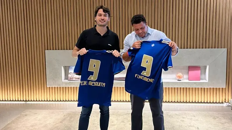 Pedro Mesquita, da XP, com Ronaldo - Cruzeiro