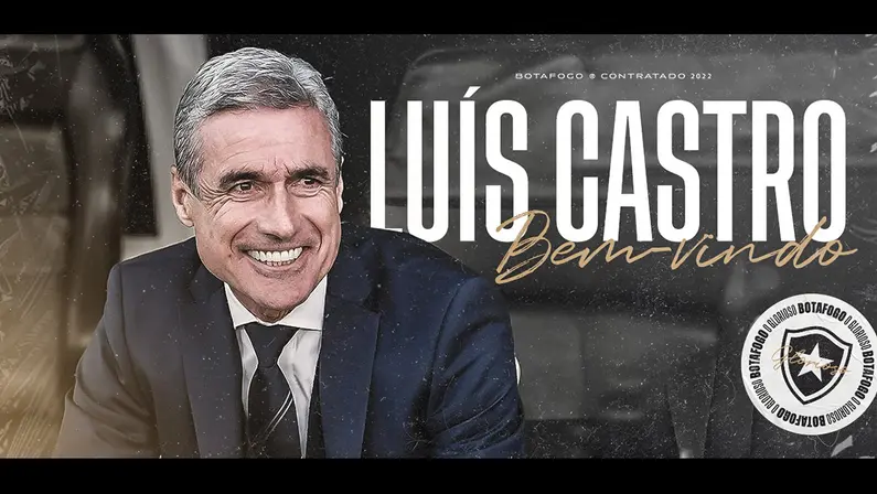 BOTAFOGO ANUNCIA LUÍS CASTRO COMO NOVO TÉCNICO: ‘FORÇAS EXTERNAS CONFIRMAM’; CONTRATO É DE DOIS ANOS