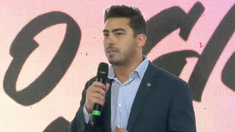 Thairo Arruda, CEO do Botafogo, no lançamento dos uniformes da Reebok em julho de 2023