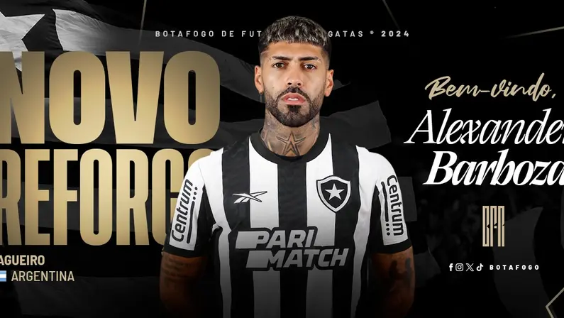 BOTAFOGO ANUNCIA ALEXANDER BARBOZA COMO QUARTO REFORÇO PARA 2024