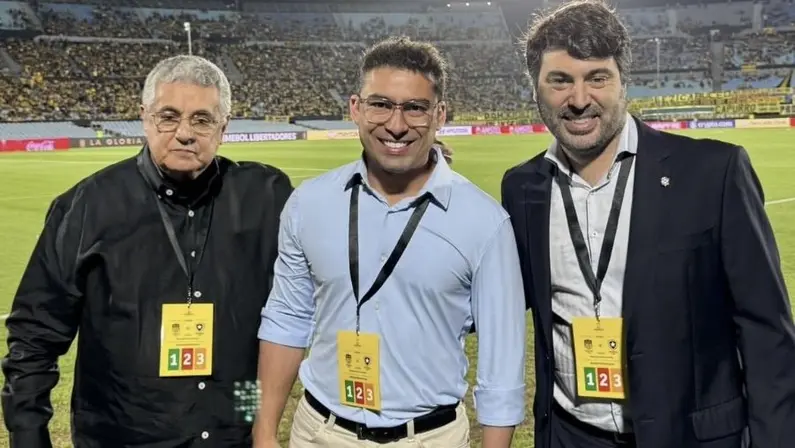Rubens Lopes, da Ferj, Thairo Arruda, do Botafogo, e Julio Avellar, da CBF