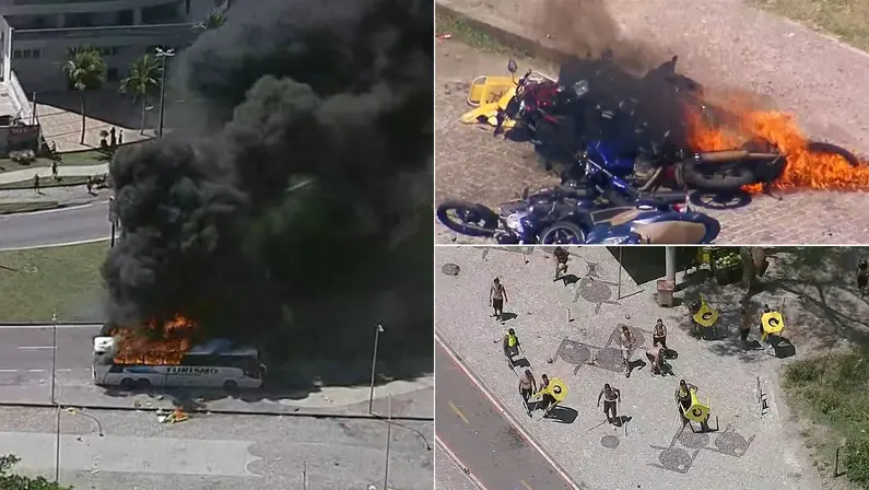 Um ano após quebra-quebra no Recreio, quatro torcedores do Peñarol seguem no Rio e só um está preso