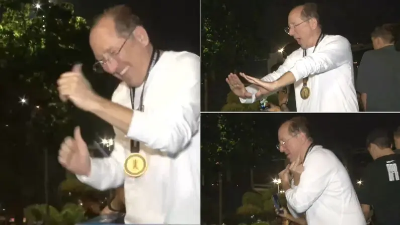 John Textor dança ao som de funk, balança bandeira e faz símbolos das organizadas do Botafogo em festa do título da Libertadores
