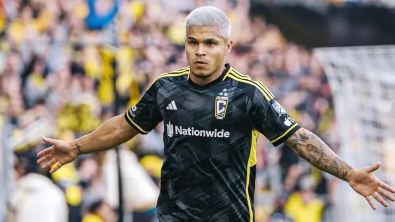 Cucho Hernández, centroavante do Columbus Crew, em 2024
