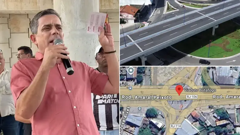 Viaduto Botafogo, inaugurado pelo prefeito Fabiano Horta em Maricá (RJ)