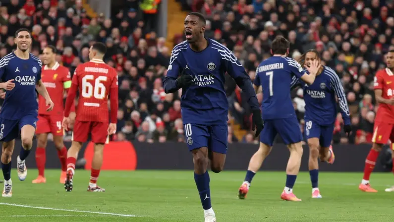 Dembélé em Liverpool x PSG