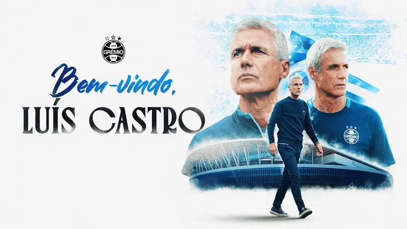 Luís Castro é anunciado como técnico do Grêmio até o fim de 2027