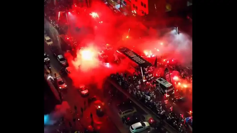 Rua de Fogo, festa da torcida antes de Botafogo x Barcelona-EQU | Libertadores 2026