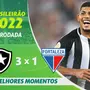VÍDEO: Gols e melhores momentos da vitória de virada do Botafogo sobre o Fortaleza