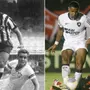 Fotógrafo compartilha montagem de cliques semelhantes de Garrincha e Júnior Santos pelo Botafogo; imagens impressionam torcedores