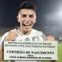 Torcedora do Botafogo, mãe batiza filho com nome de Almada, mostra certidão de nascimento e faz pedido especial ao jogador