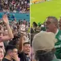 Torcedores do Inter Miami provocam palmeirenses com escudo do Botafogo no celular no Hard Rock Stadium