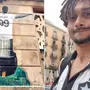 Gol de Igor Jesus na vitória do Botafogo sobre o PSG vira arte em mural no Bairro Gótico, em Barcelona